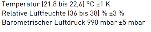 Umgebungsbedingungen